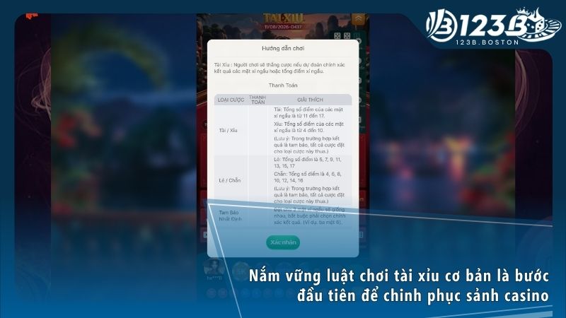 Hiểu rõ luật chơi từng trò chơi để áp dụng cách chơi tài xỉu phù hợp